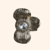 Clip Fleur Jumelle - Or & cristal de verre blanc