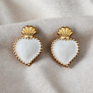Bijou de bouton Exvoto blanc