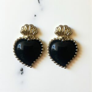 Bijou de bouton Exvoto noir