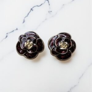 Bijou de bouton Nicole Bordeaux Pailleté