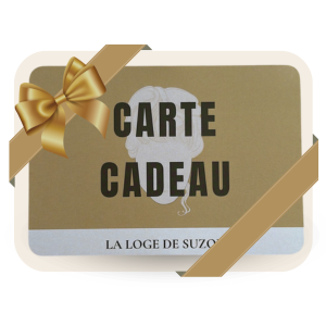 Carte cadeau La loge de suzon. Disponible de 25 euros à 100 euros