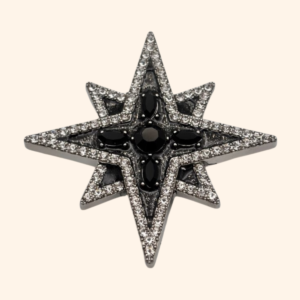 Comet Clip - Glitter Black and Silver Clip Comète - Noir pailleté et Argent