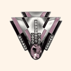 Clip Années folles XXL - Argent aubergine & rose