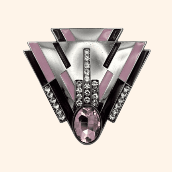 Clip Années folles XXL - Argent aubergine & rose