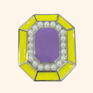 Clip Iris - Jaune flash & Violet