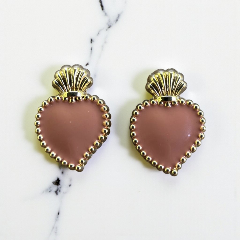 Bijoux de bouton Exvoto terracotta clair