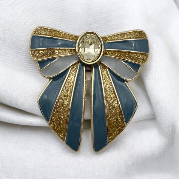 Clip BOW Clip BOW Blush - camaieu de bleu et or pailleté