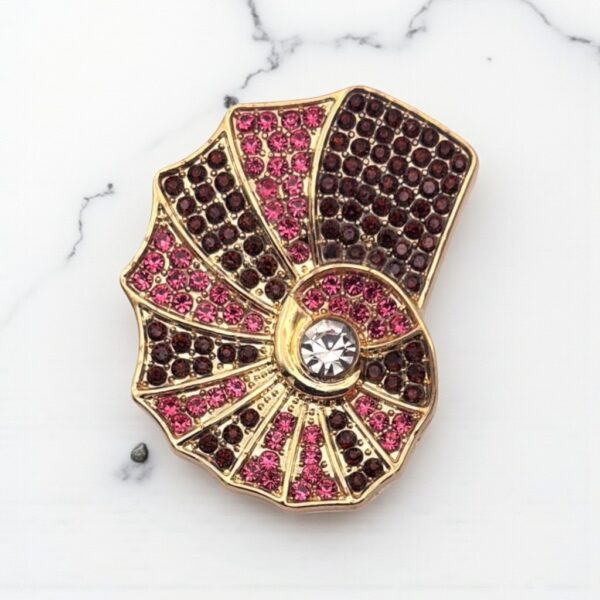 clip-divina-orphea-rayures-rose-camel Clip Divina Orphéa rayures rose et camel