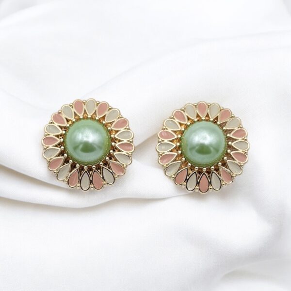 Bijou de bouton Ma douce nacrée verte
