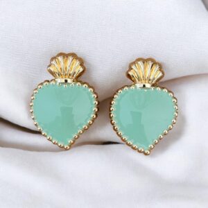 Bijoux de bouton Exvoto vert sauge
