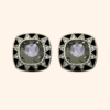 Bijou de bouton Reine Louise - charbon