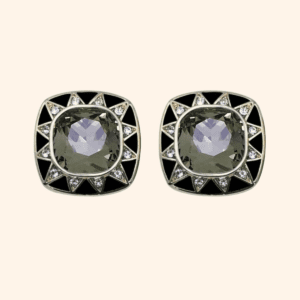Bijou de bouton Reine Louise - charbon