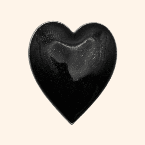 Heart clip rock & black Clip Coeur rock & black