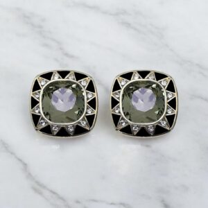 Bijou de bouton Reine Louise - charbon