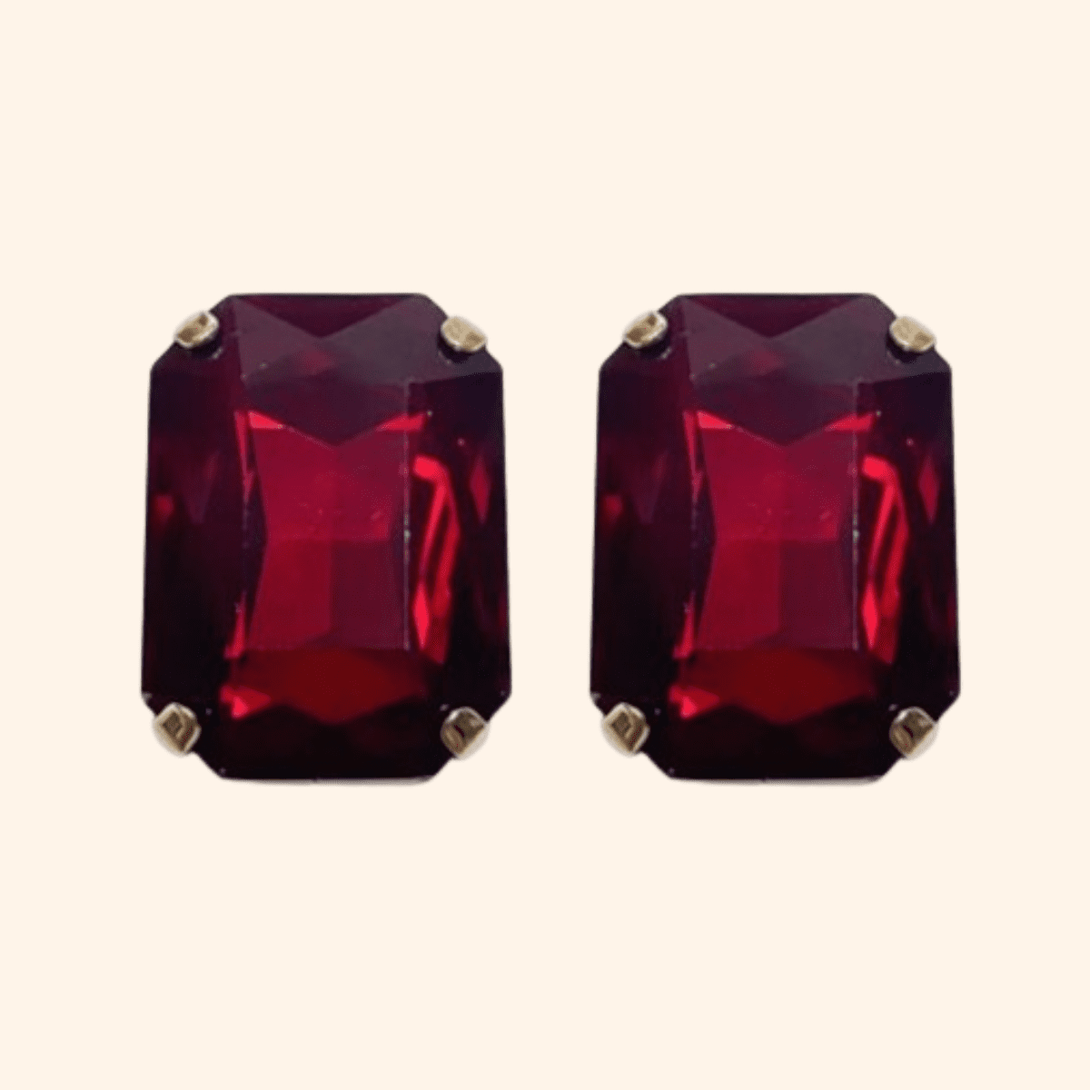 Bijoux de bouton Suzette Rubis