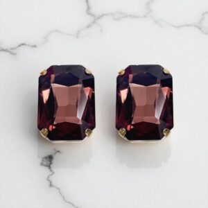 Bijoux de bouton Suzette Amarante