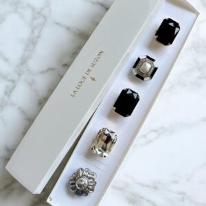Boutonnière Nuit d'Empire Silver