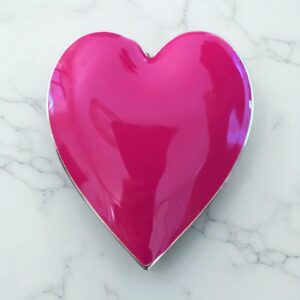 Clip Coeur Rose Fushia