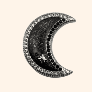 Cosmic Clip – Glittery Black and Silver Clip Cosmic - Noir pailleté et Argent