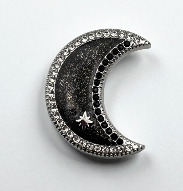 Clip Cosmic - Noir pailleté et Argent