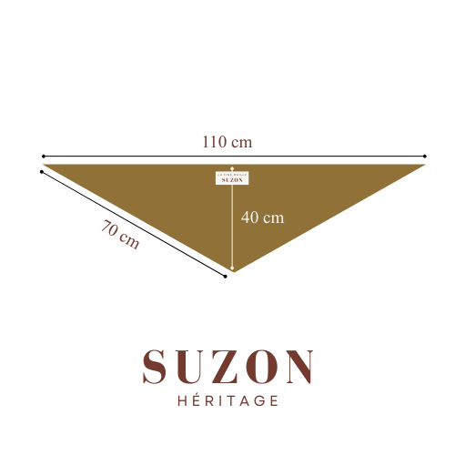 Maille triangle SUZON 100% laine vert olive