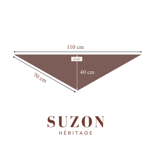 Maille triangle SUZON 100% laine marron choco