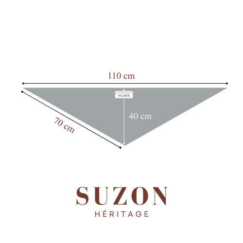 9 Maille triangle SUZON 100% laine gris moyen