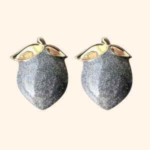 Bijou de bouton Fruit  givré SILVER Pailleté