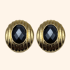 Bijoux de gros bouton XL  Léopoldine bleu velvet