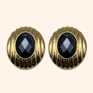Bijoux de gros bouton XL  Léopoldine bleu velvet