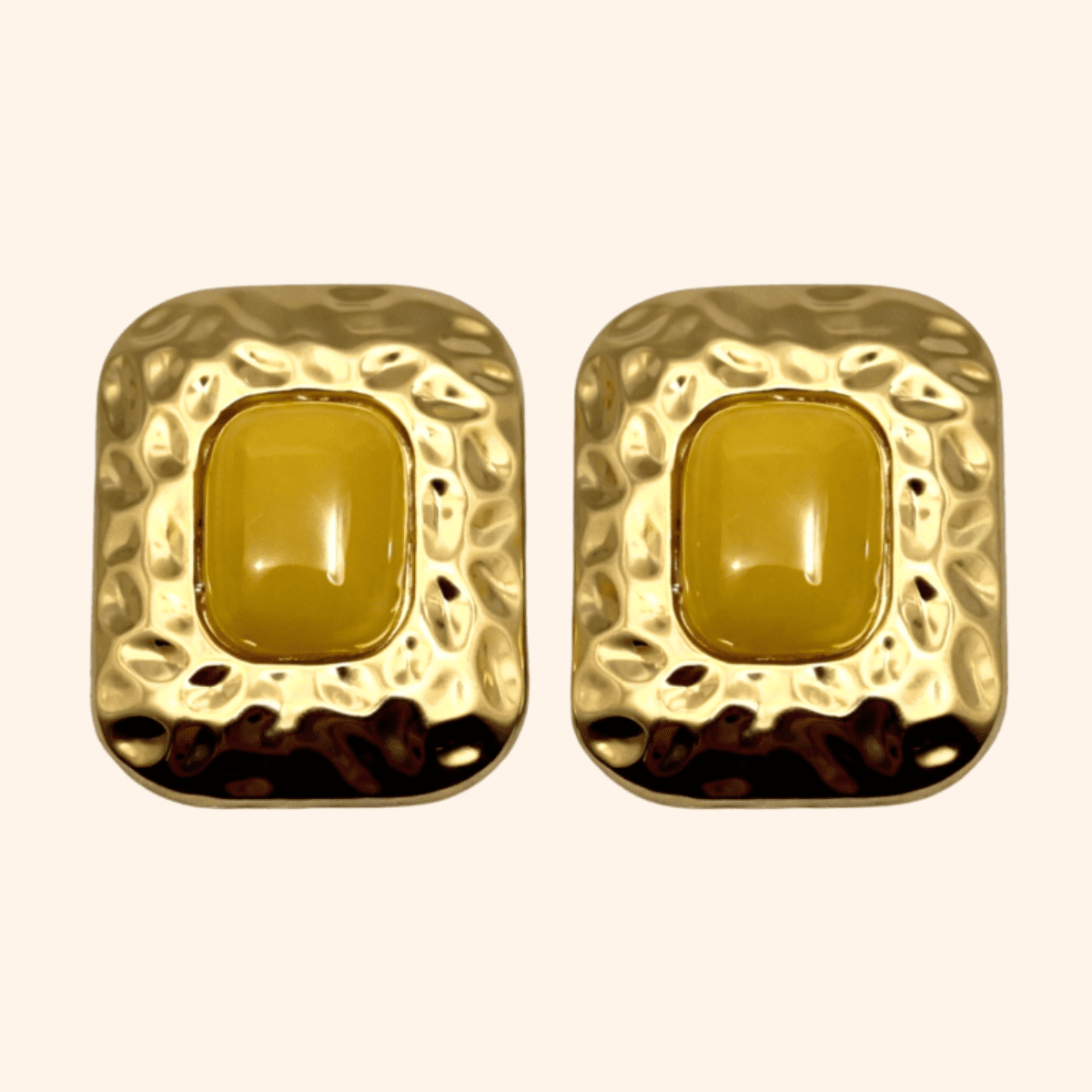 Bijoux de gros bouton XL - Archi Couture – Or Ocre