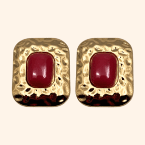 Bijoux de gros bouton XL - Archi couture - Or Grenat