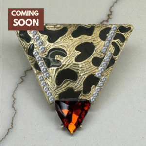 Clip Triangle léo XXL – Pierre brune