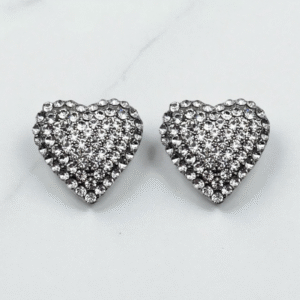 Bijou de bouton Coeur Givré