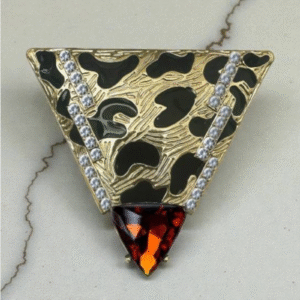 Clip Triangle léo XXL – Pierre brune