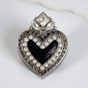 Clip Coeur sacré Argenté