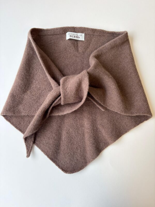 Maille triangle SUZON 100% laine marron choco