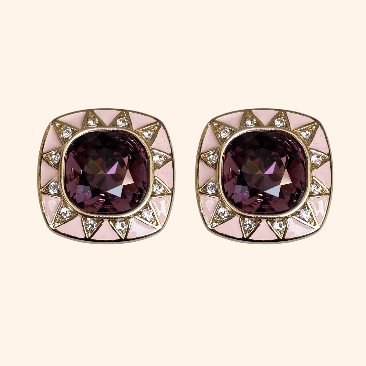 Bijou de bouton Reine Louise Rose Morganite