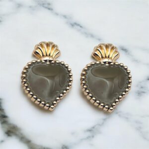 Bijoux de bouton Exvoto vert kaki