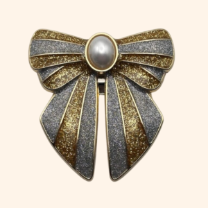 Clip BOW Blush - GOLD & SILVER