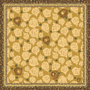 Foulard Carré "Rose ARTY camel"