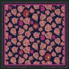 Rose ARTY marine Foulard Carré "Rose ARTY marine"