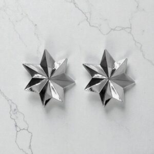 Bijou de bouton Etoile à facettes SILVER