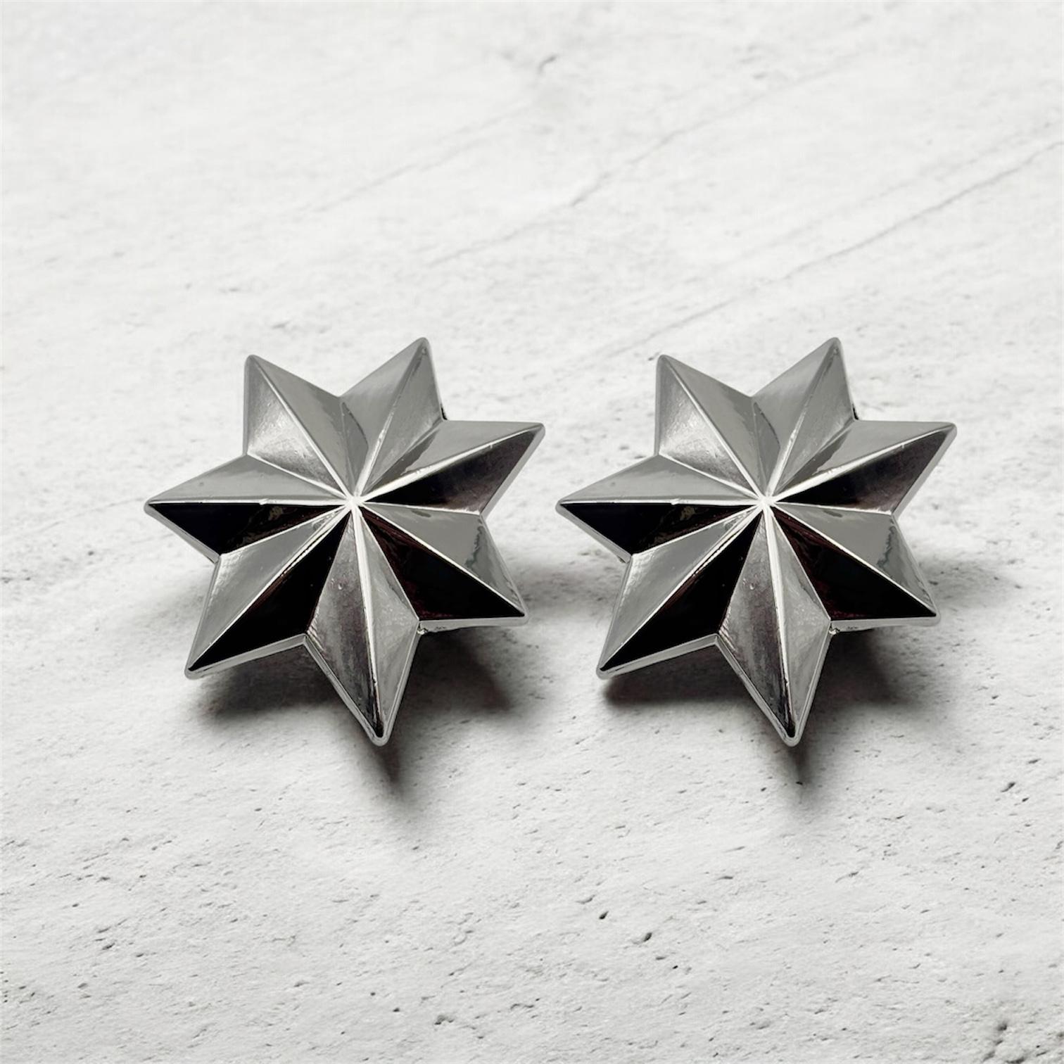 Bijou de bouton Etoile à facettes SILVER