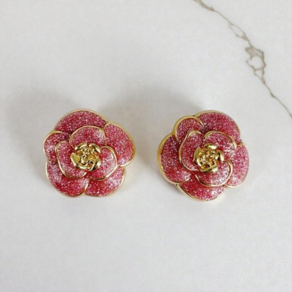 Bijou de bouton Nicole PINK paillettes