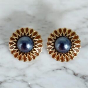 Bijou de bouton Ma douce Bleue nuit caramel