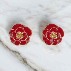 Bijou de bouton Nicole Rouge flamboyant