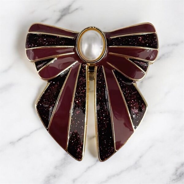 clip_bow_noeud_bordeaux_pailettes Clip BOW Blush - Bordeaux paillettes