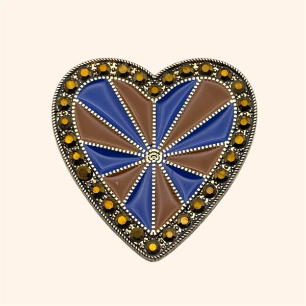 clip_coeur_baroque__marron_bleu_majorelle Clip Coeur Baroque Bleu Saphir & Terre Ambrée