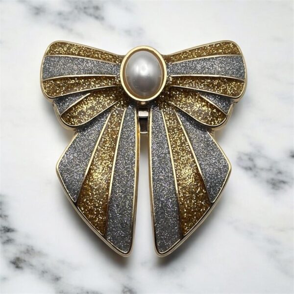 clip_noeud_argent-or Clip BOW Blush - GOLD & SILVER